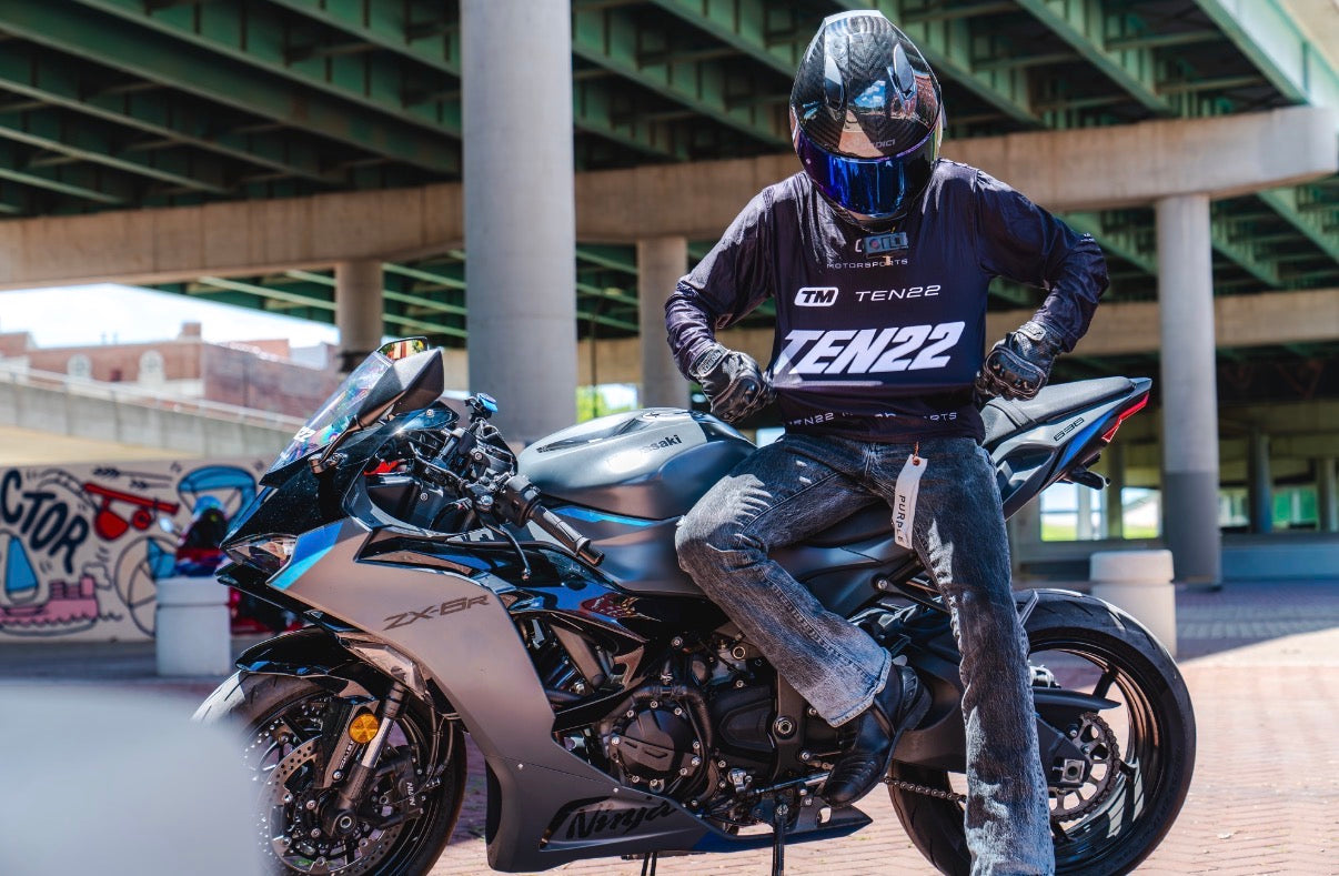 “TEN22 00” BLACK MOTO JERSEY